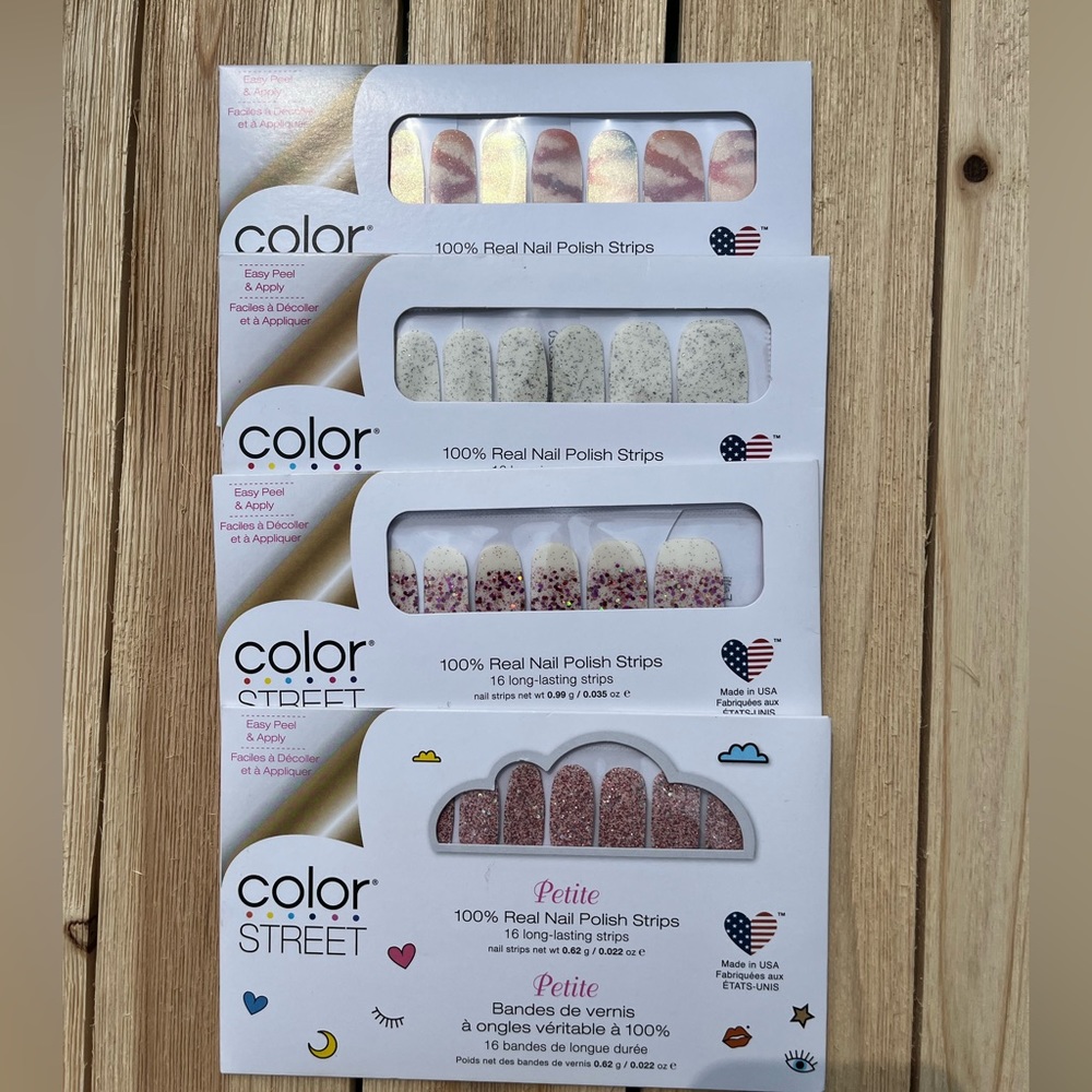 Color street nail polish strips 4-sets